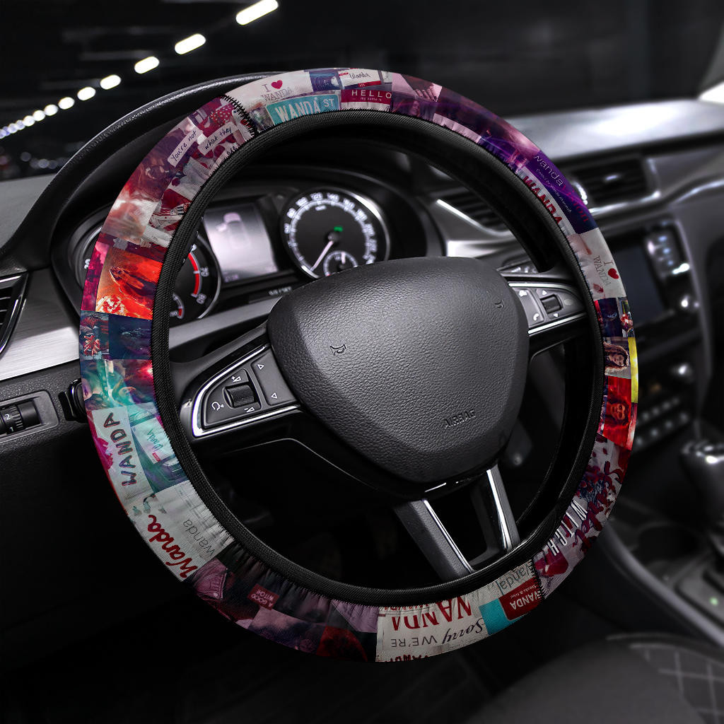 Wanda Maximoff Scarlet Witch Steering Wheel Cover Movie Car Accessories Custom For Fans At22070701