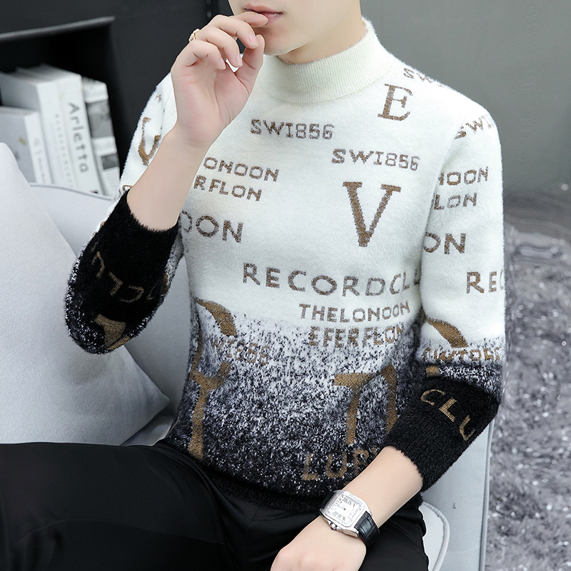 2022 high quality brand designer Mink hair Sweater in autumn Spring men’s fashion Korean Knitted Pullover Thickened men’s wear alx