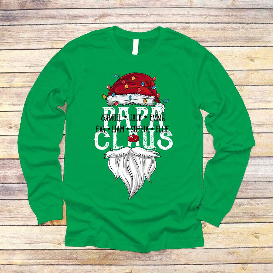 Personalized Papa Claus Kids Names Shirt – Kayli Shop
