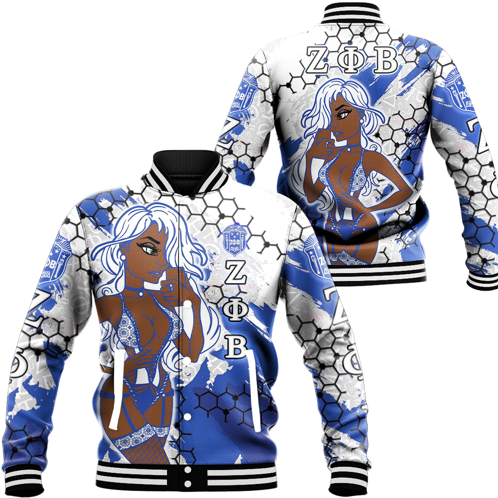 Africa Zone Clothing – Zeta Phi Beta Sorority Special Girl Baseball Jackets A35