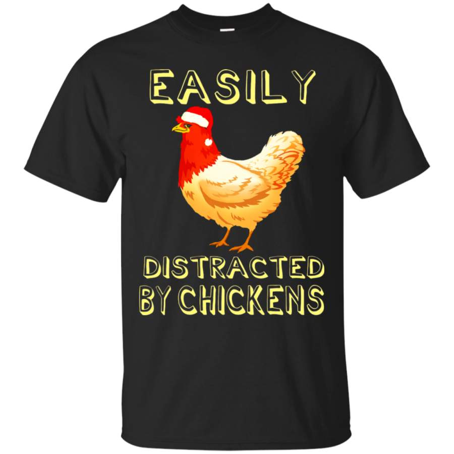 AGR Easily Distracted By Chickens Animals T-Shirt