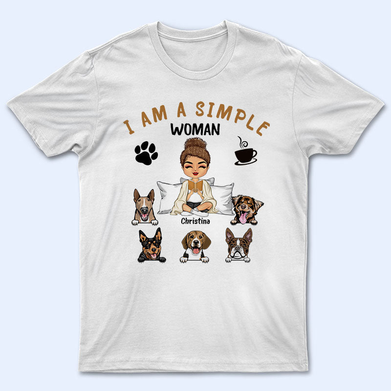 Simple Woman Reading – Gift For Dog Mom – Personalized Custom T Shirt