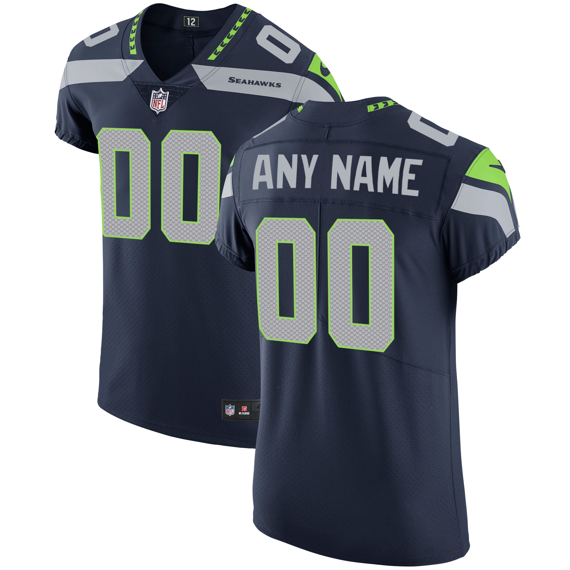 Seattle Seahawks Vapor Untouchable Custom Elite Jersey – College Navy