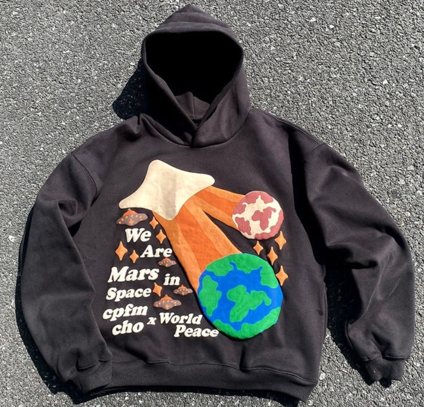 Mars And Earth 3D Hoodie