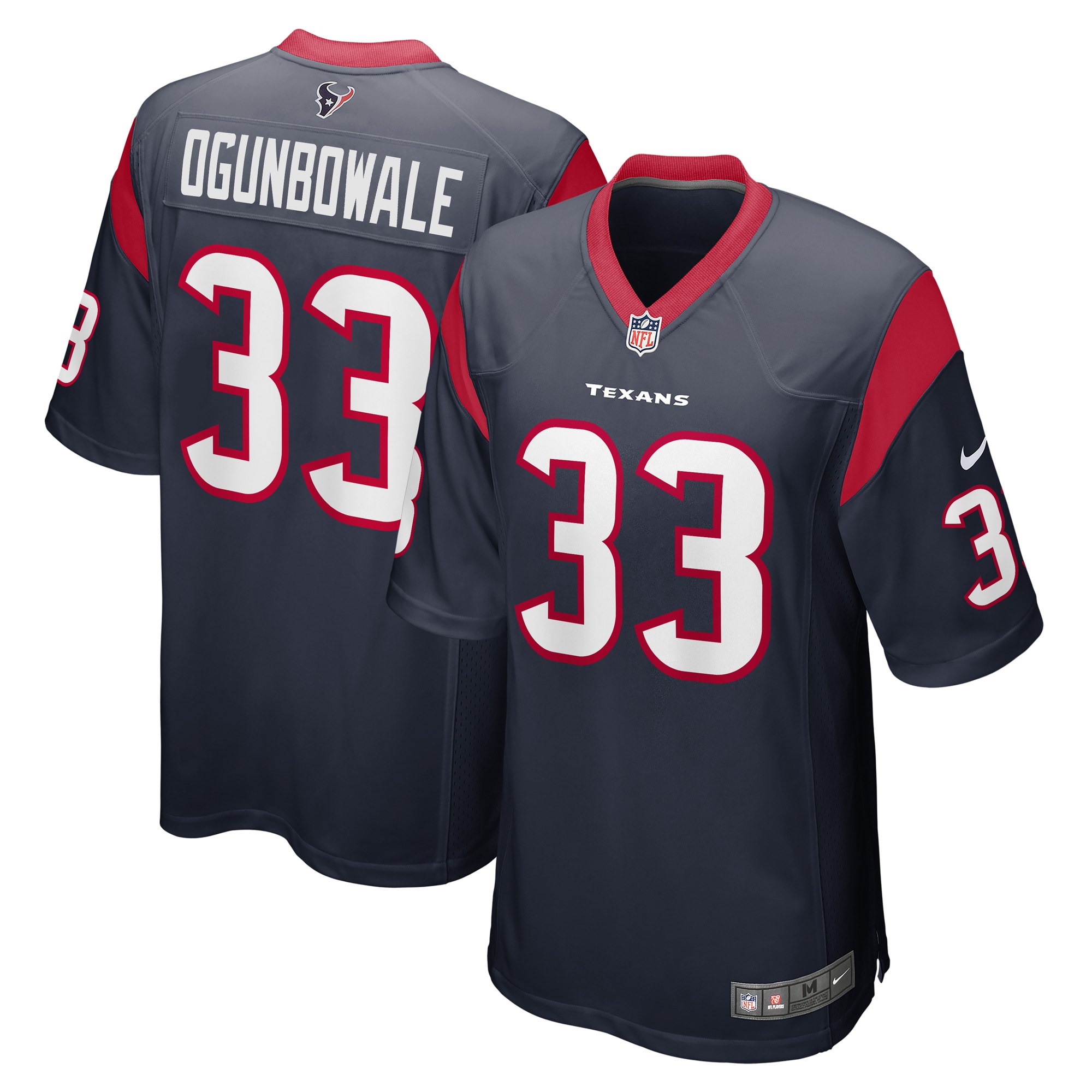 Men’s Houston Texans Dare Ogunbowale Navy Game Player Jersey