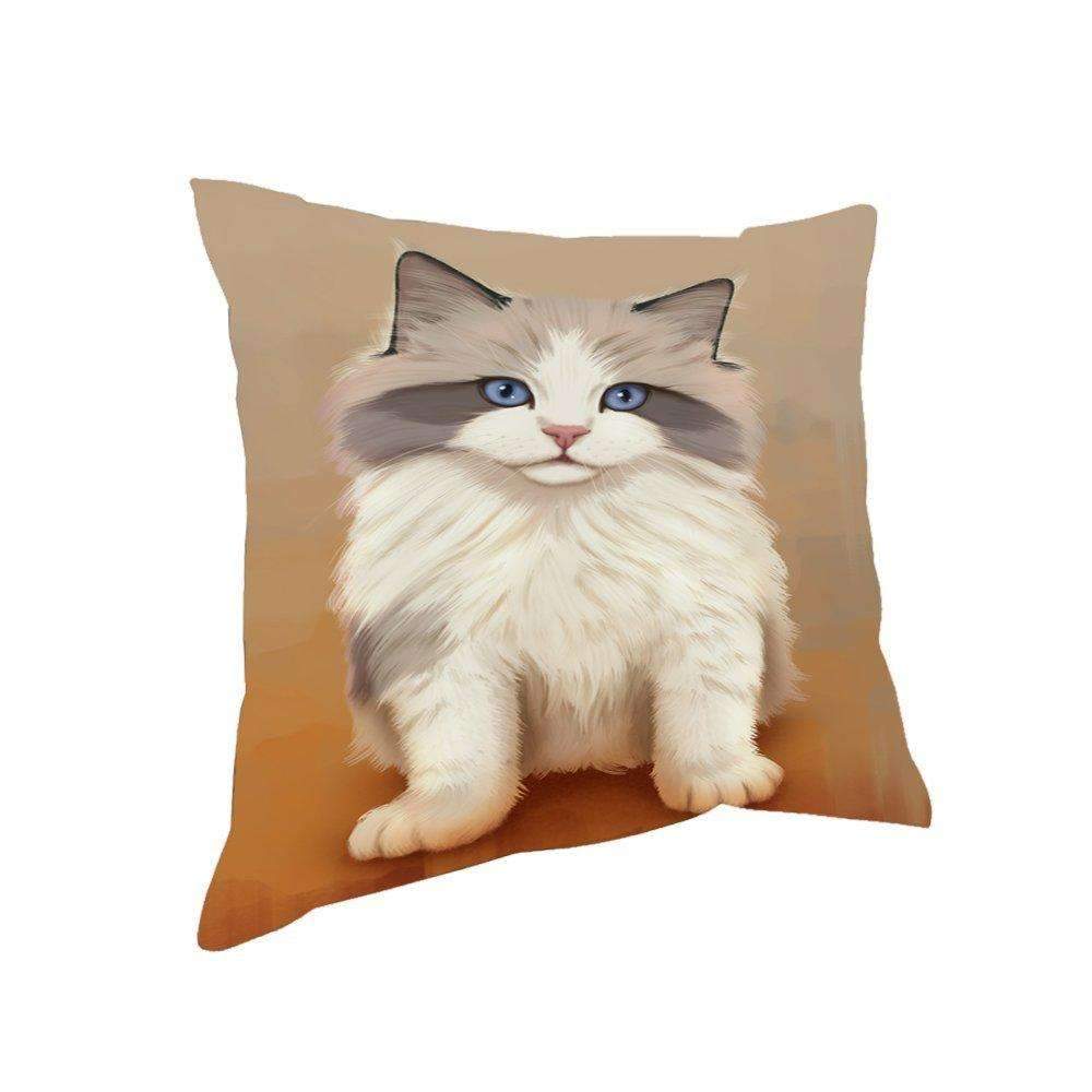 Ragdoll Kitten Cat Throw Pillow