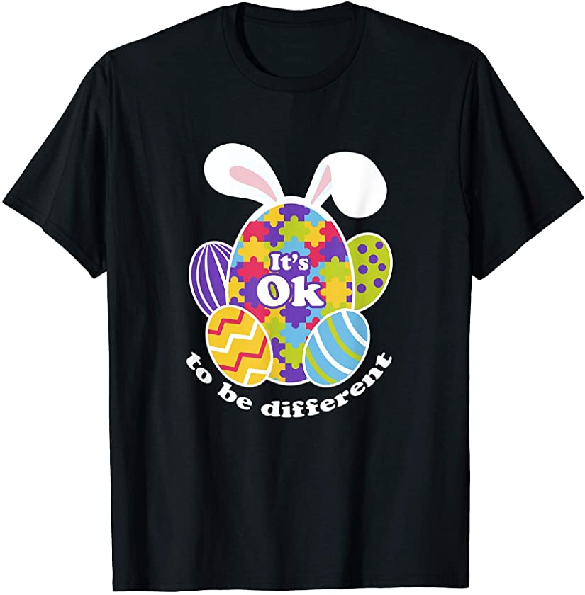 Autism Easter Bunny Egg Puzzle Awareness T-Shirt