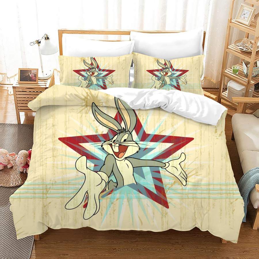 Looney Tunes Bugs Bunny #2 Duvet Cover Quilt Cover Pillowcase Bedding Set Bed Linen Home Bedroom Decor