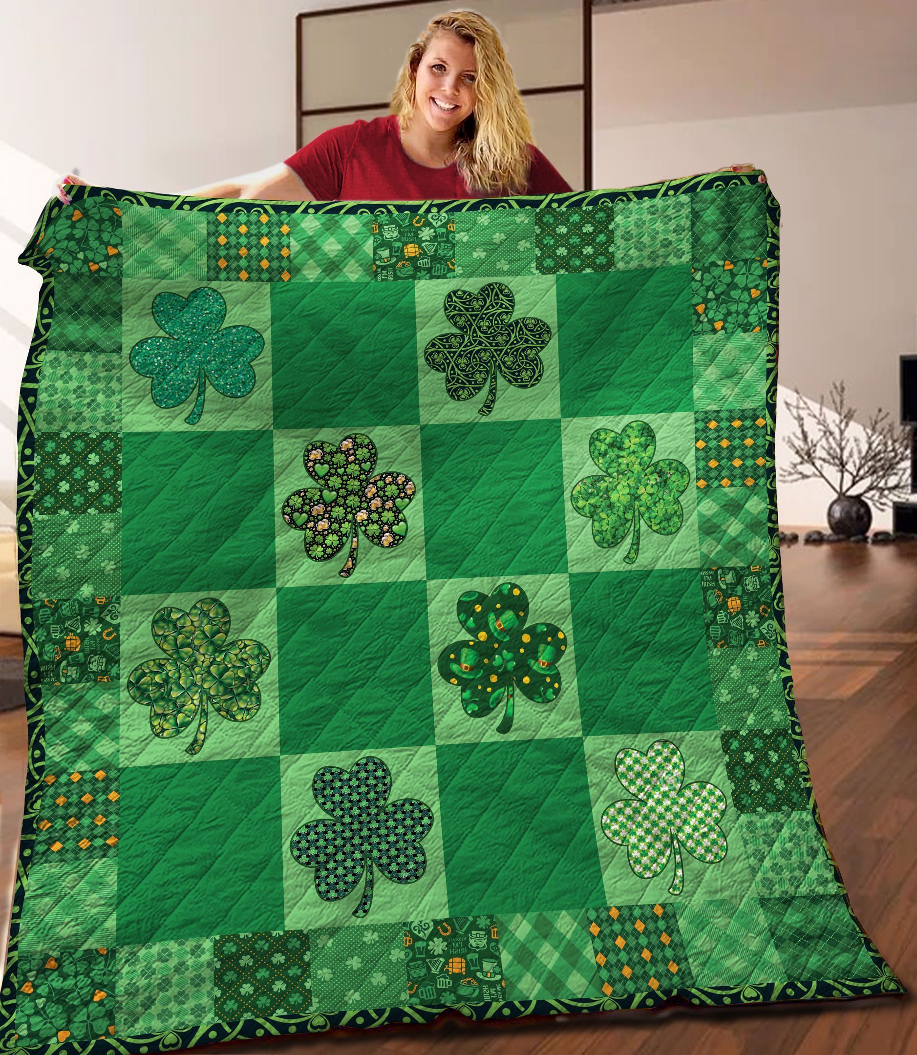 print instructions for quilted st patricks day quilt block