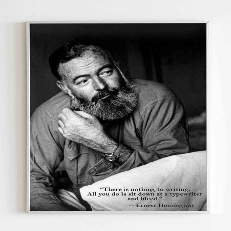 Ernest Hemingway Poster Poster Art Design