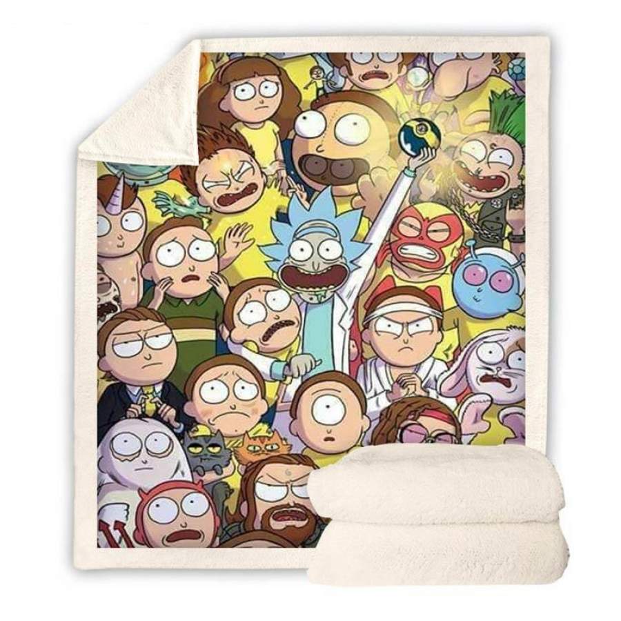 2020 Rick And Morty 3D Print Soft Blanket Christmas Gift Ideas