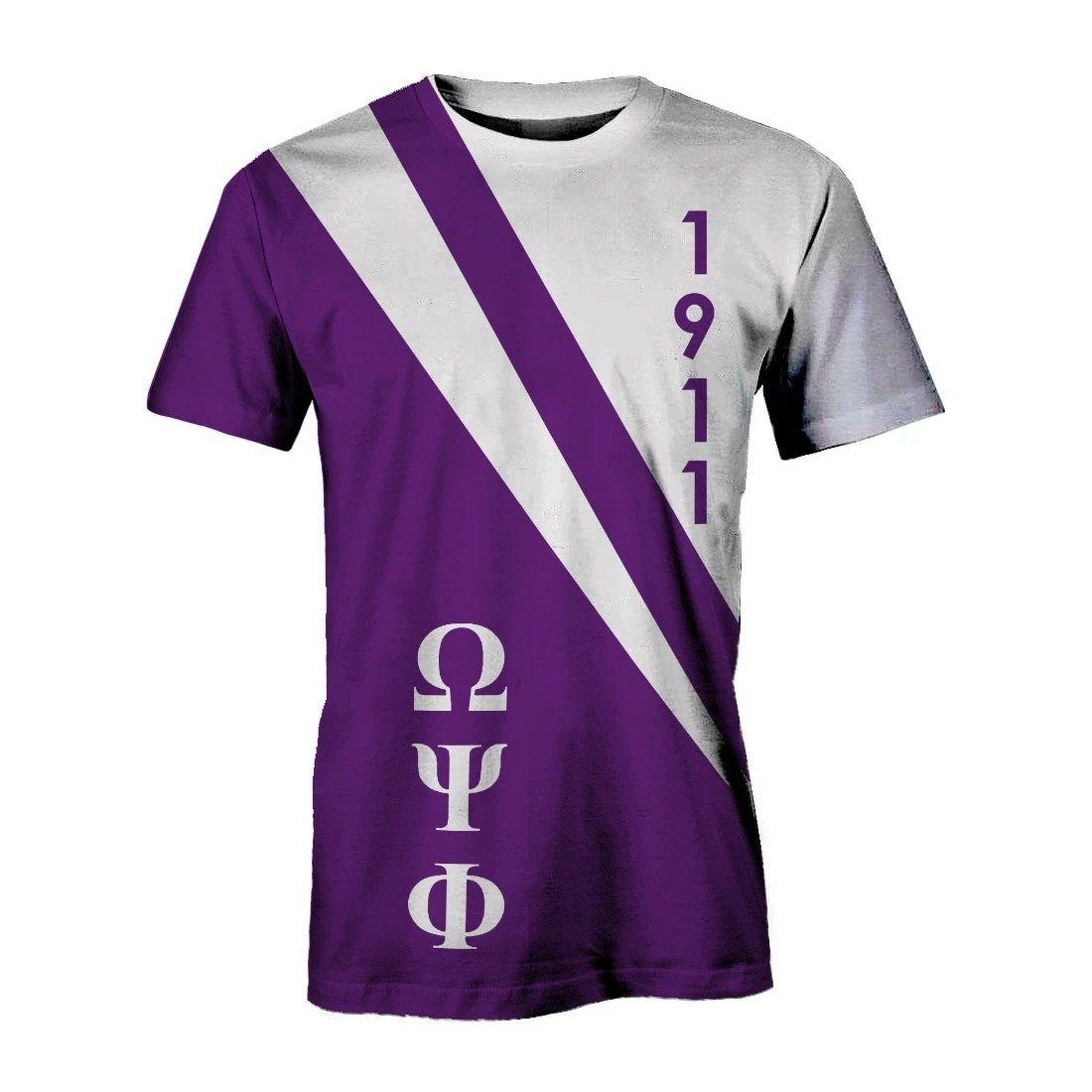 Fraternity Tshirt – Omega Psi Phi 1911 Purple White Tshirt