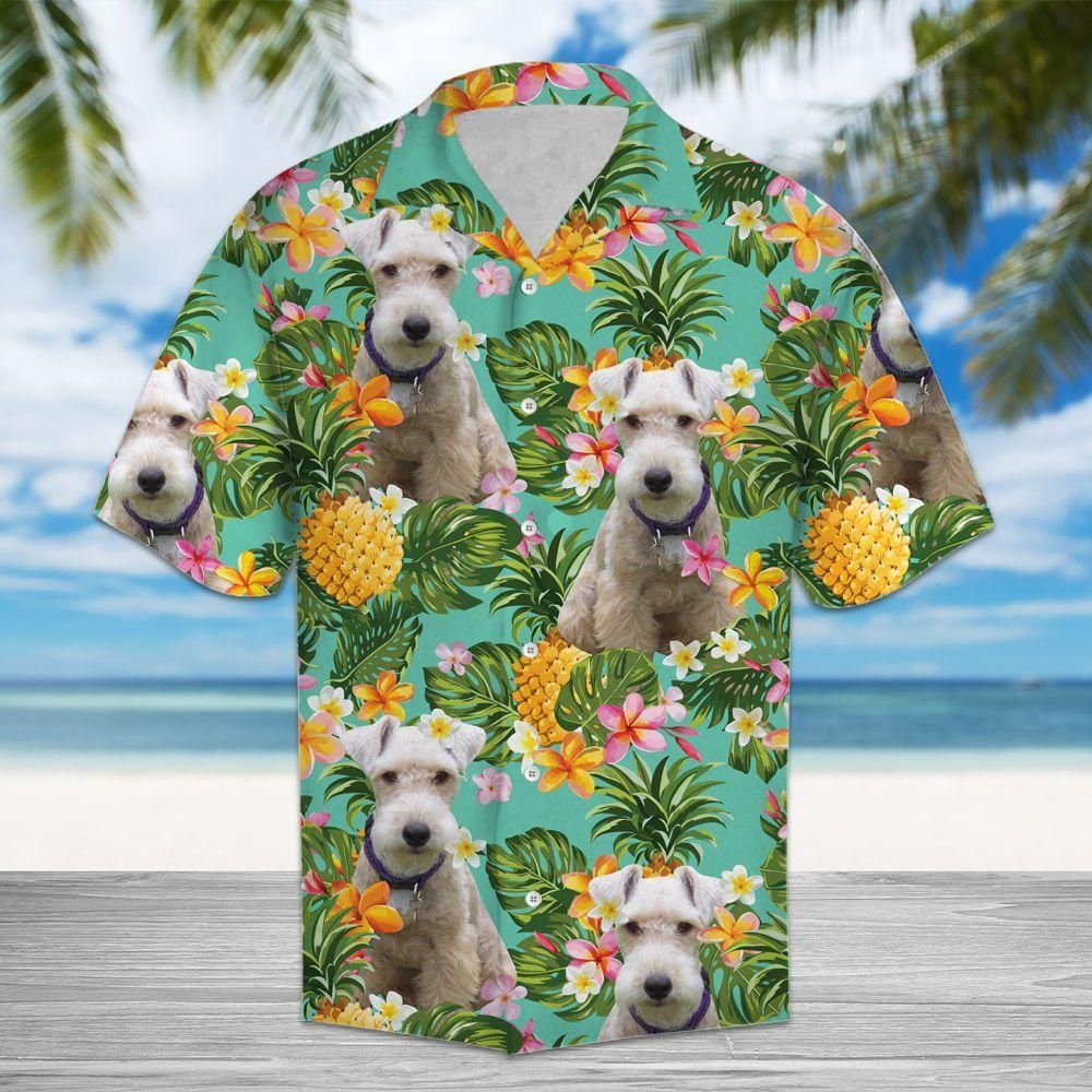 Tropical Pineapple Lakeland Terrier Aloha Hawaiian Shirt Colorful Short Sleeve Summer Beach Casual Shirt For Men And Women