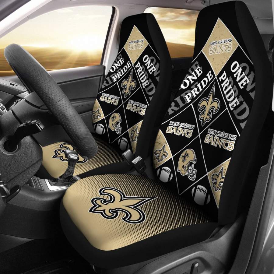 Pride Flag New Orleans Saints Car Seat Covers