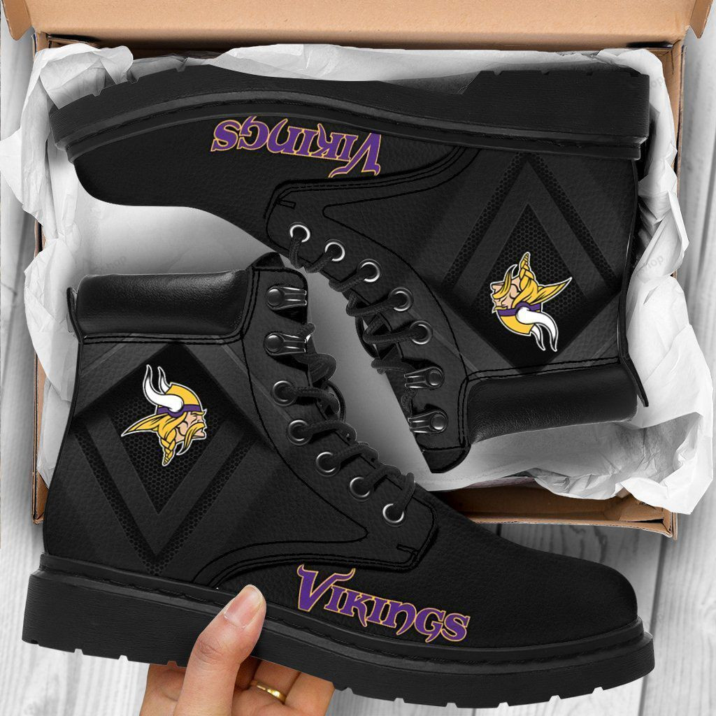 Minnesota Vikings Boots – Premium Shoes/ Premium Leather Boots – Gift For Sports Lovers 250