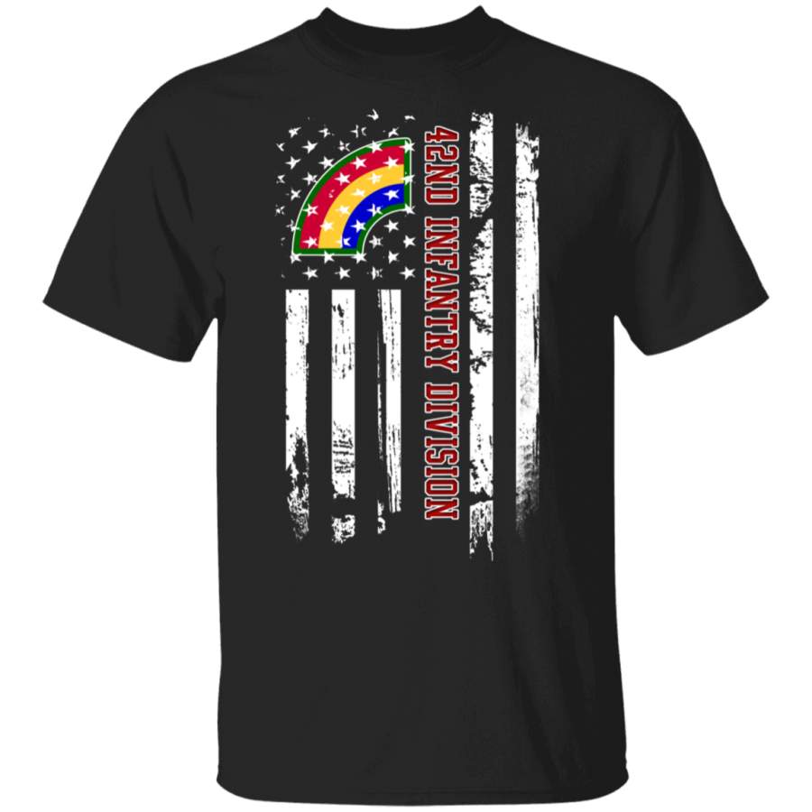 42nd Infantry Division Veteran American Flag Father’s Day Veteran’s Day Tshirt