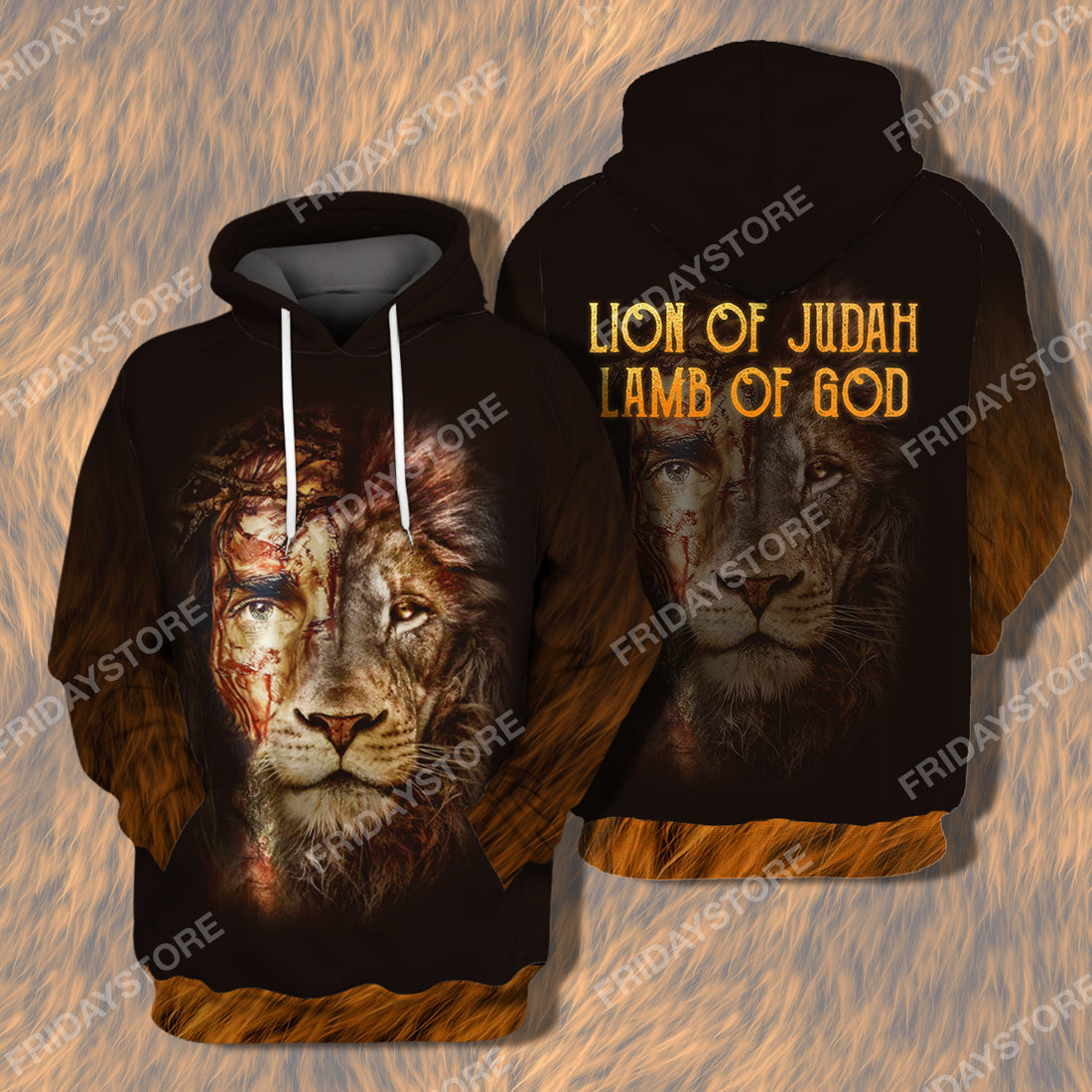 Unifinz Jesus Hoodie Lion Of Judah Lamb Of God T-Shirt Amazing High Quality Jesus Shirt Sweater Tank 2022