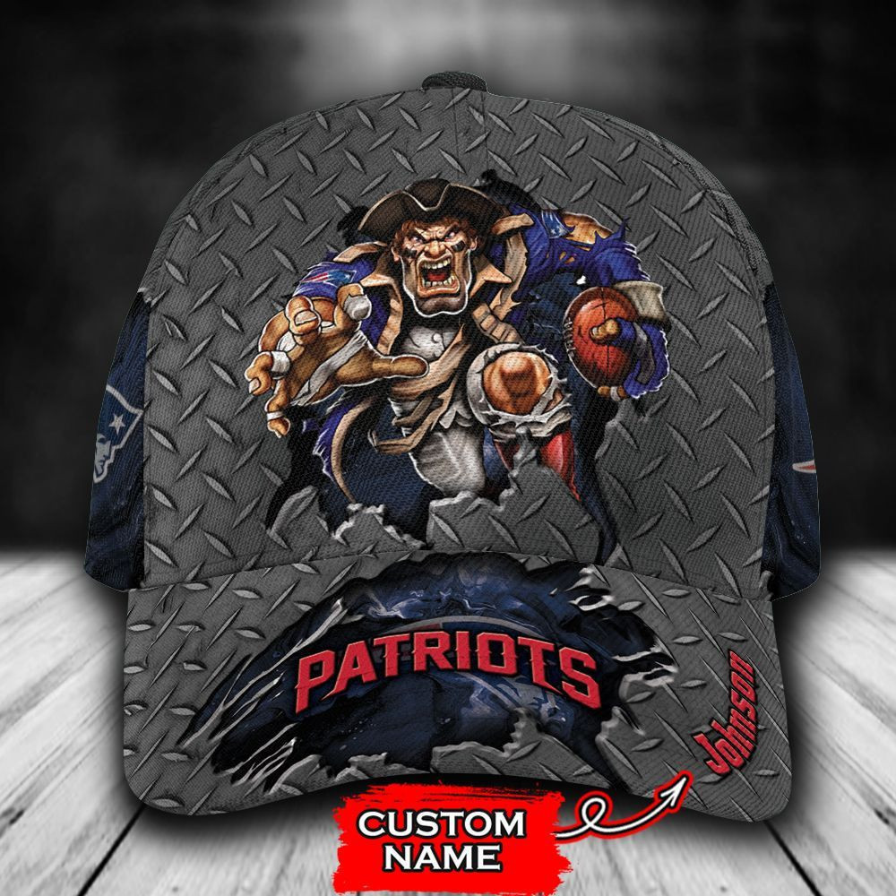 Personalized New England Patriots Mascot All Over Print 3D Baseball Cap