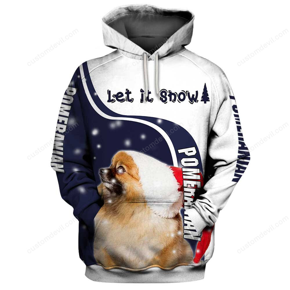 Pomeranian 3D Full Printing Hoodie And Unisex Tee