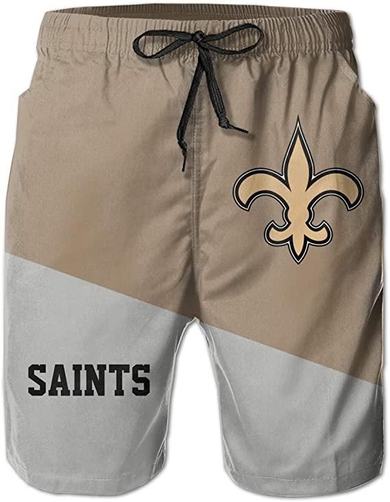 Mens 3D New Orleans Saints Customized Logo Swim Trunks Beach Party Game Gifts Sports Swimming Short Pants 3D