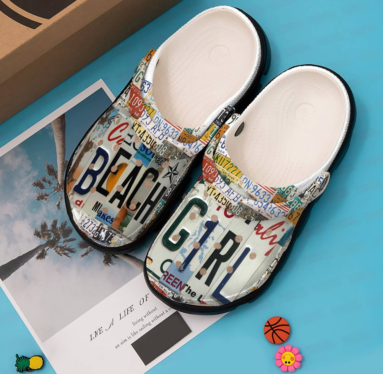 Beach Personalized Clog, Custom Name, Text, Color, Number Fashion Style For Women, Men, Kid, Print 3D Beach Girl