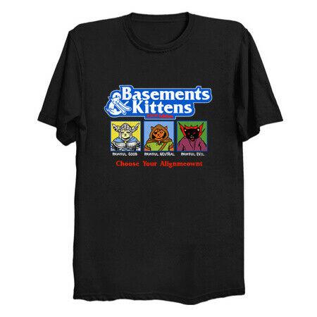 Basements Kittens Funny Dungeons Dragons Pawful Men’s T-Shirt