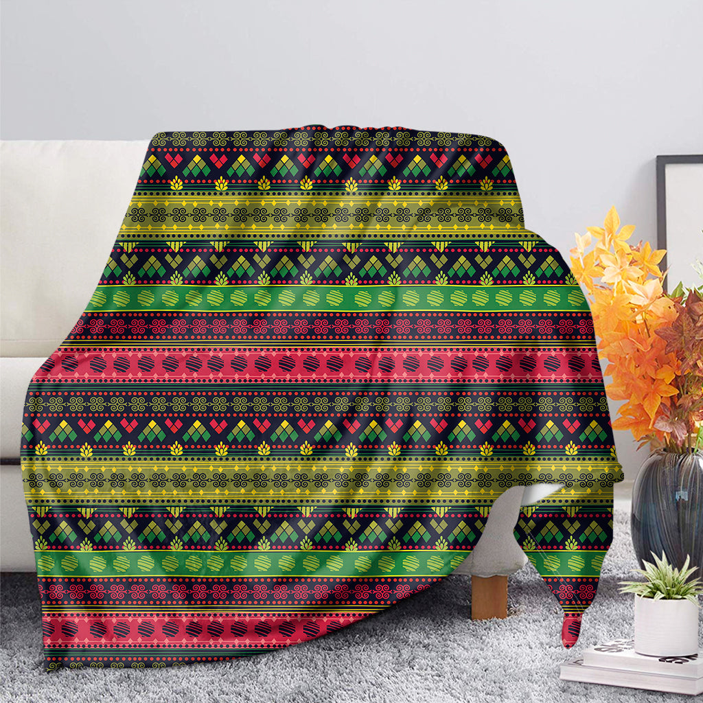 Native Indian Tribal Pattern Print Blanket