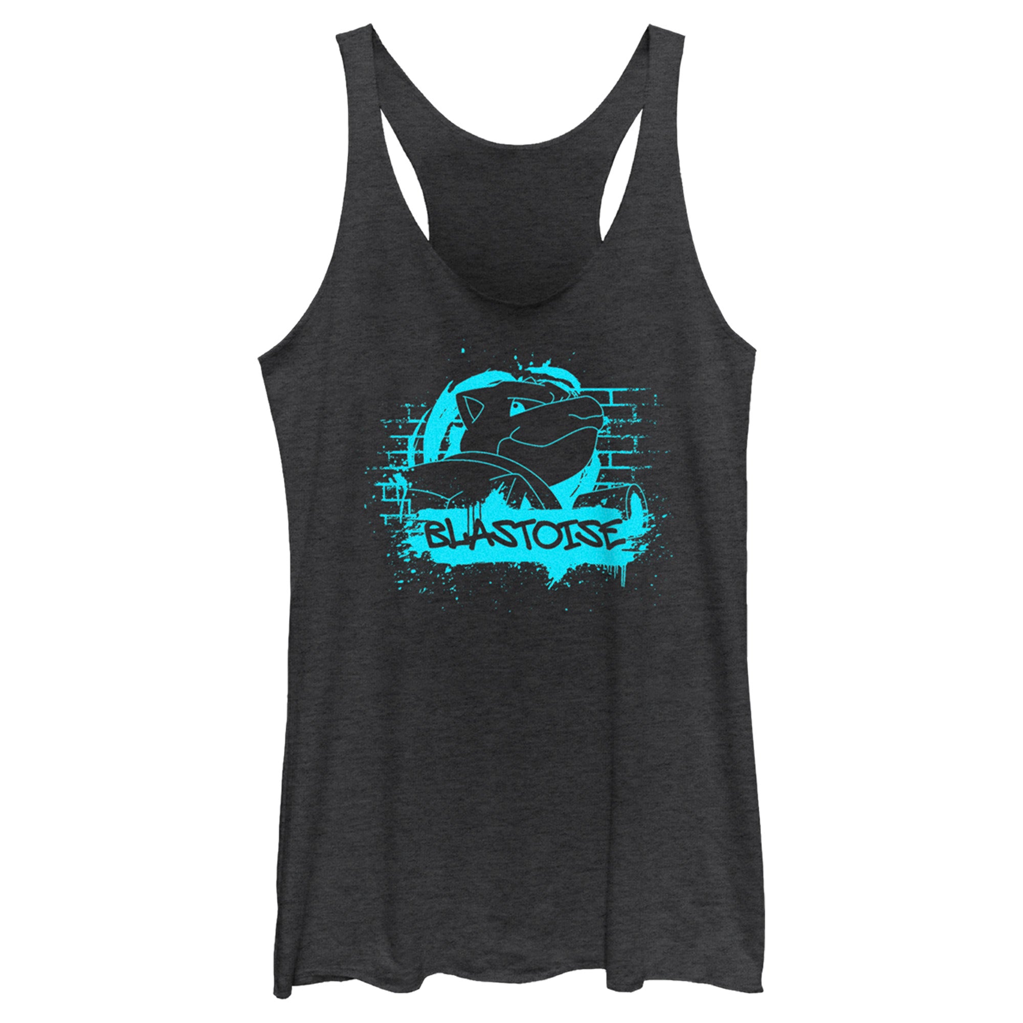 Women’S Pokemon Blastoise Paint Splatter Racerback Tank Top