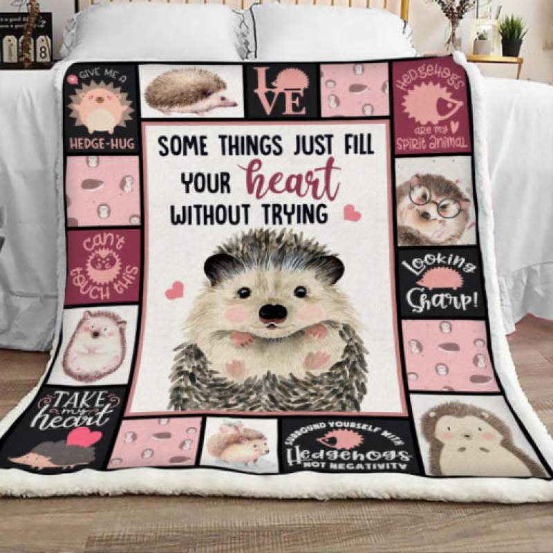 Hedgehog Sherpa Blanket JR1602 85O36