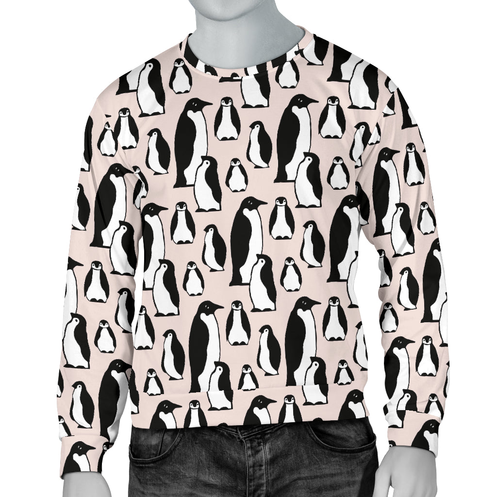 Penguin Themed Men Long Sleeve Sweatshirt