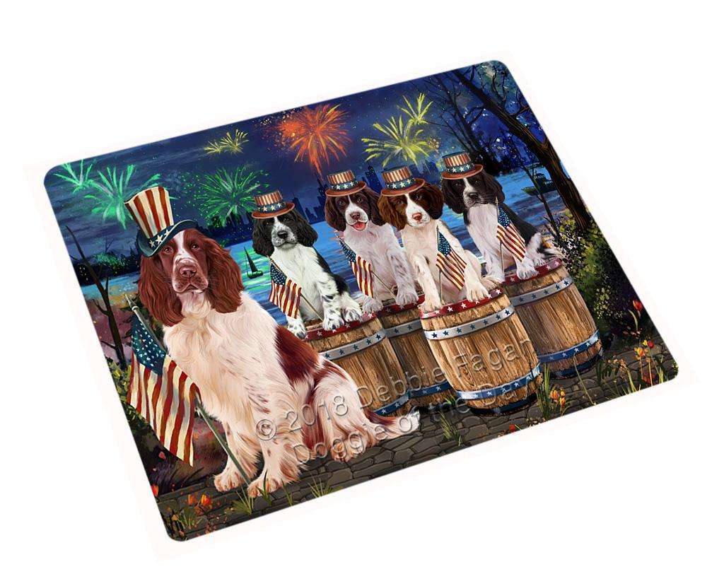 4Th Of July Independence Day Firework Springer Spaniels Dog Blanket Blnkt104403