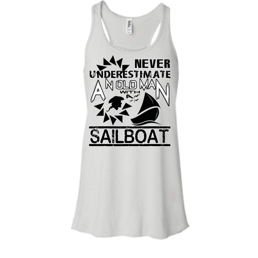 Never Underestimate The Old Man Sailboat Shirt, Boat Shirt