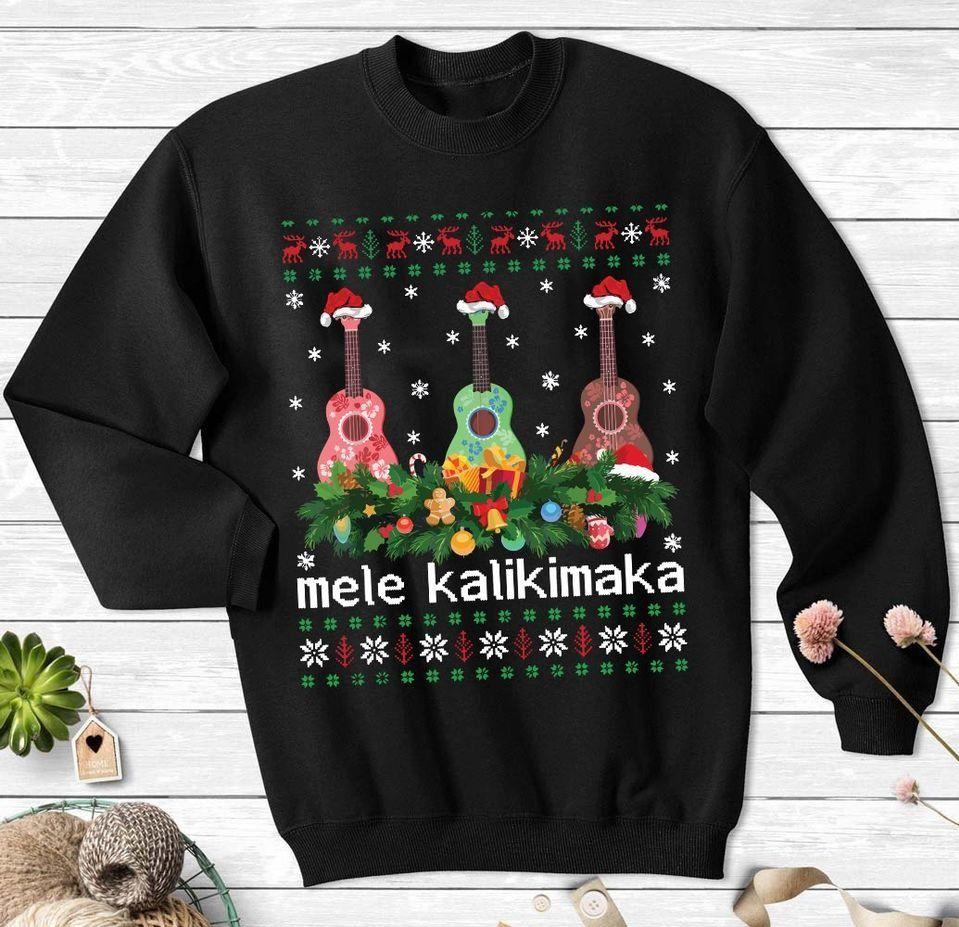 Christmas Guita Mele Kalikimaka T Shirt Hoodie Sweater All Color Plus Size Up To S-5Xl