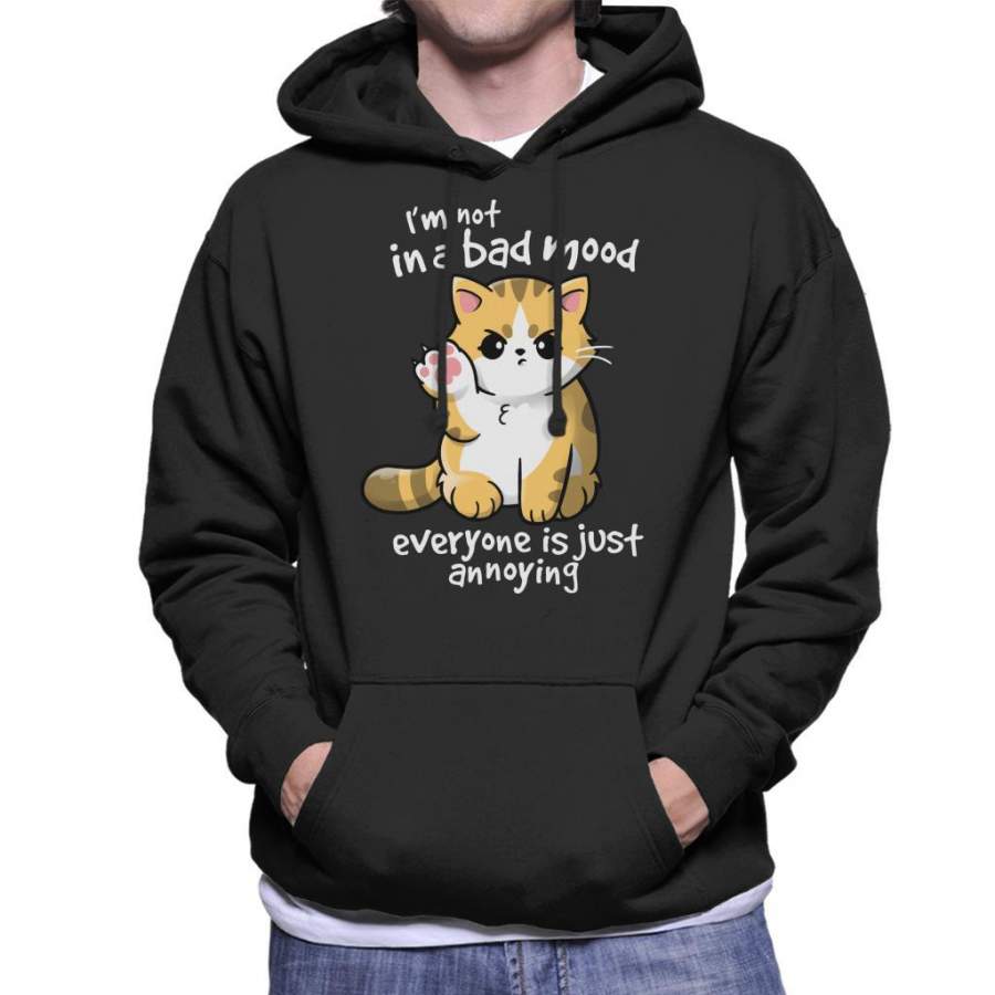 Bad Mood Cat Men’s Hooded Sweatshirt