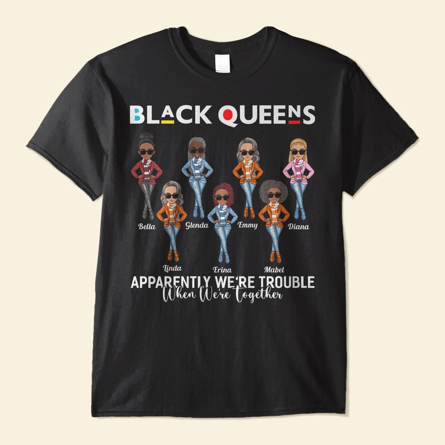 Black Queens Living Our Best Life – Personalized Shirt – Birthday Gift For Friends