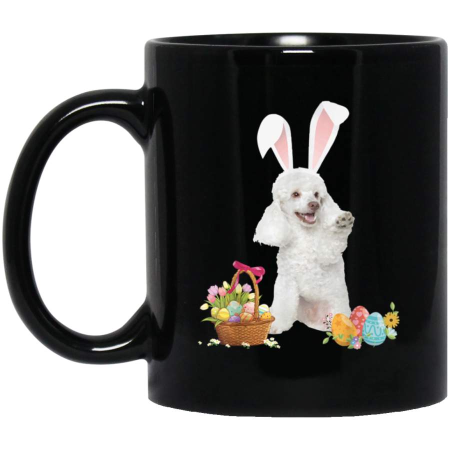 Poodle Bunny Rabbit Easter Eggs Mug