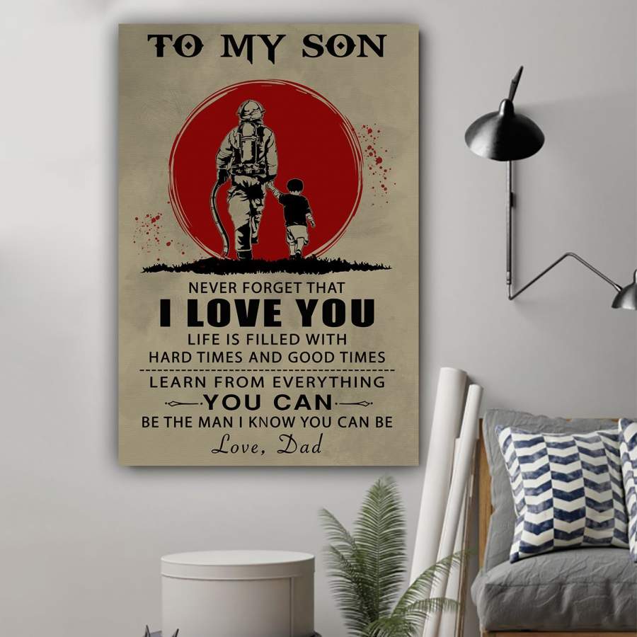 G- Firefighter poster – Dad to Son – I love you