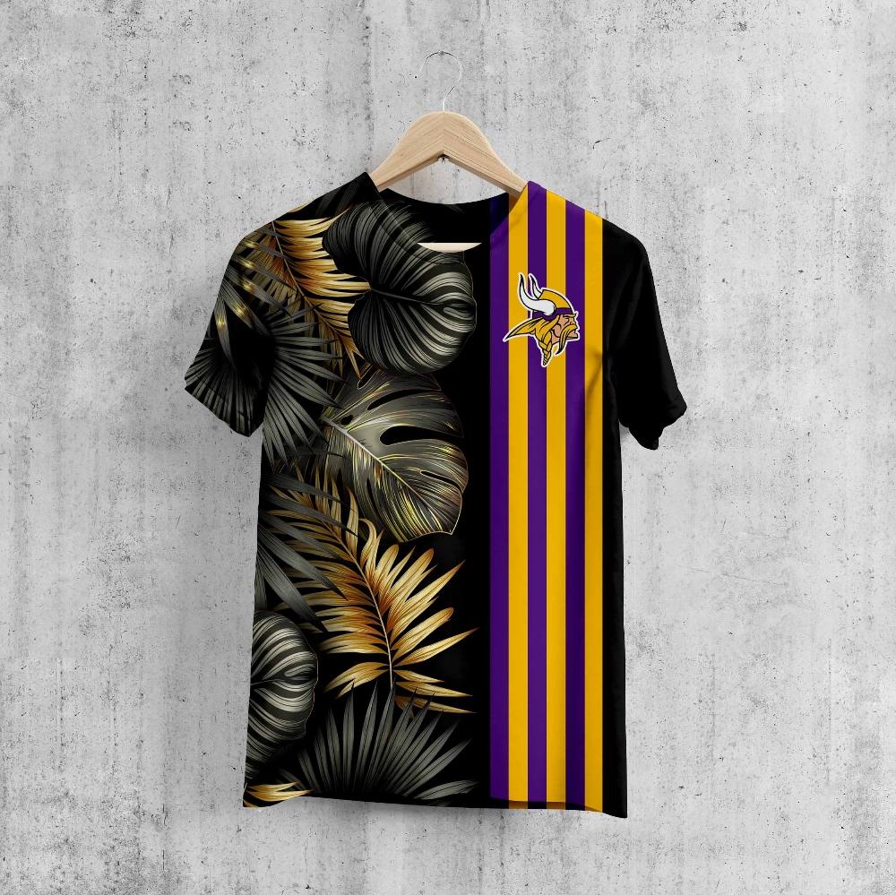 Minnesota Vikings Summer Stripe T-Shirt