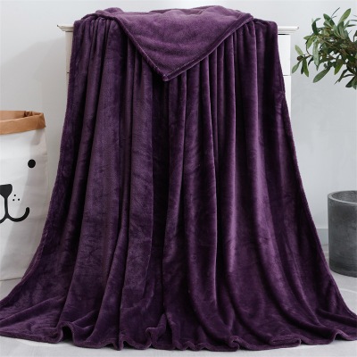 Solid color Flannel Blanket Soft Warm Coral Fleece velvet Blanket winter Sheet Sofa office air conditioning yoga nap blanket alx