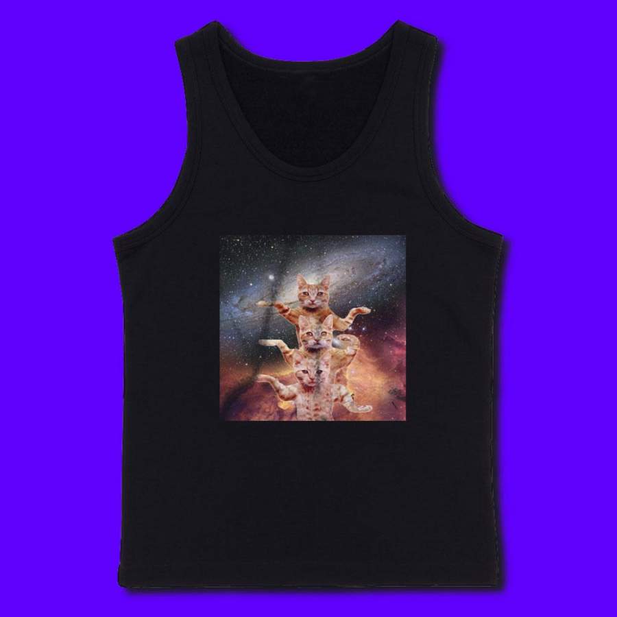 Cats Are Dancing In Space Kitten Men’S Tank Top