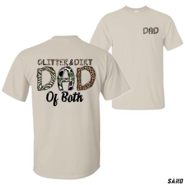 Glitter & Dirt Dad Shirt, Dad of Both T-Shirt, Girl Dad Boy Dad Tee, Father’s Day Gift, Camo and Leopard Dad Tee, Unisex graphic vintage Tees – Menswear, Top, Streetwear.