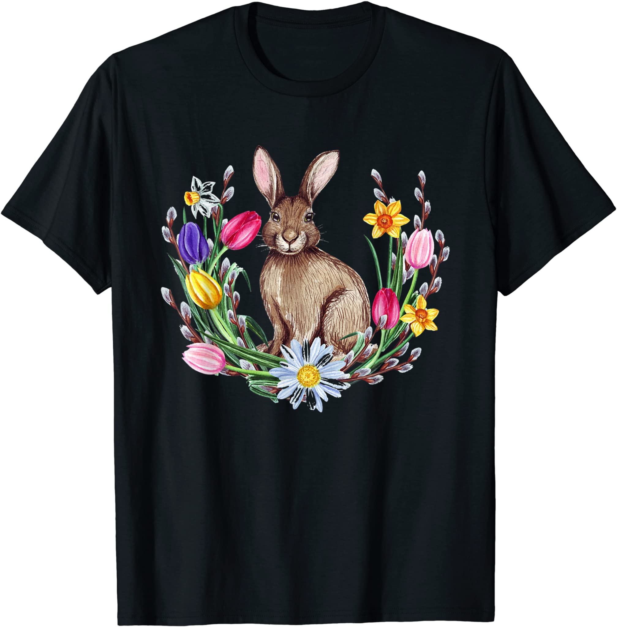 Happy Easter Cute Bunny Rabbit Women Funny Gift T-Shirt