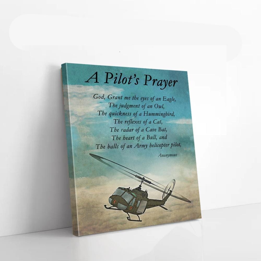 Canvas Prints A Pilot’S Prayer Anonymous Quote Wall Art Pilot Canvas Home Decor Canvas