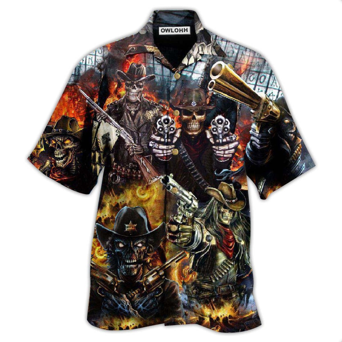 Skull No Guts Glory Dark Hawaii Shirt Ha23618