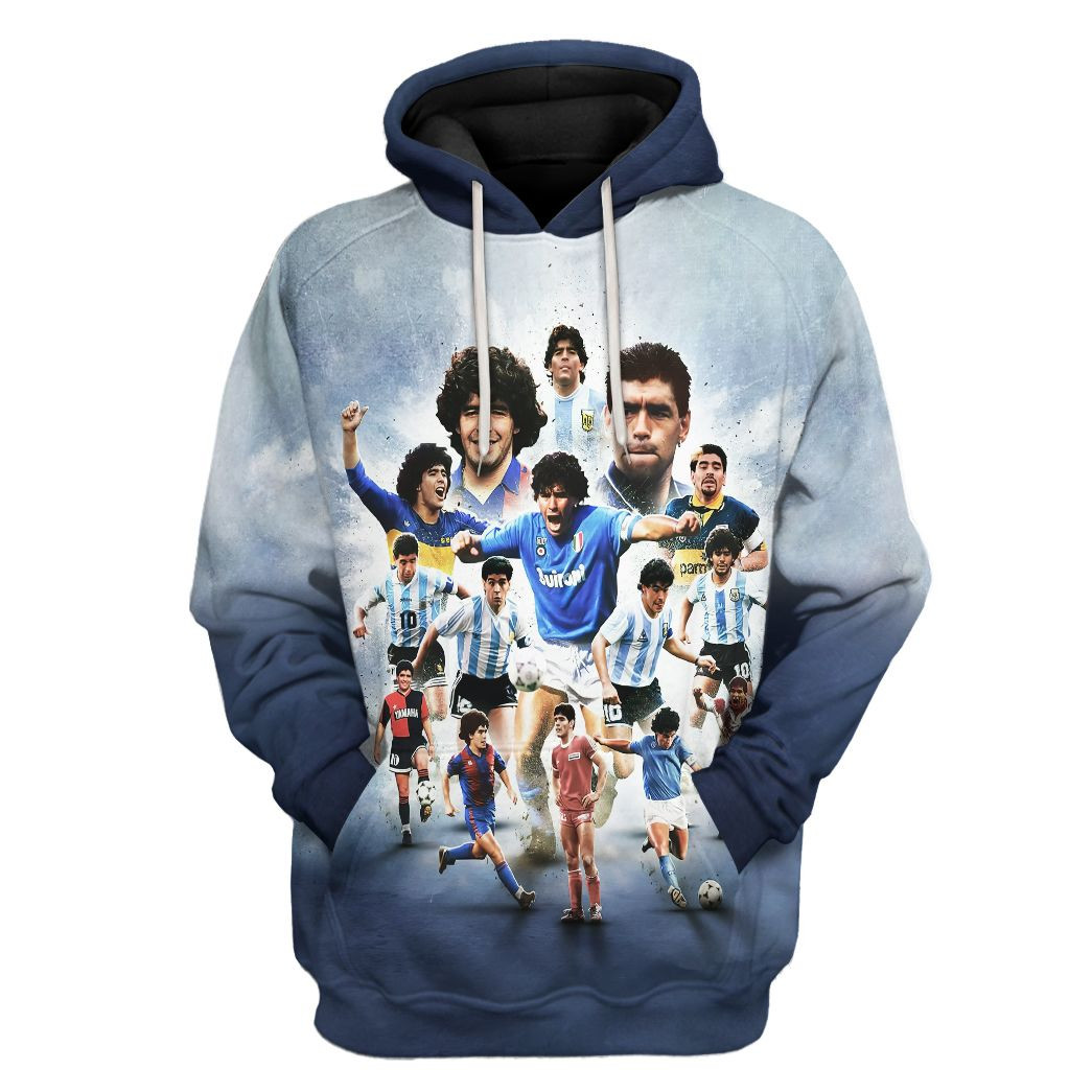3D Diego Maradona Custom Tshirt Hoodie Apparel