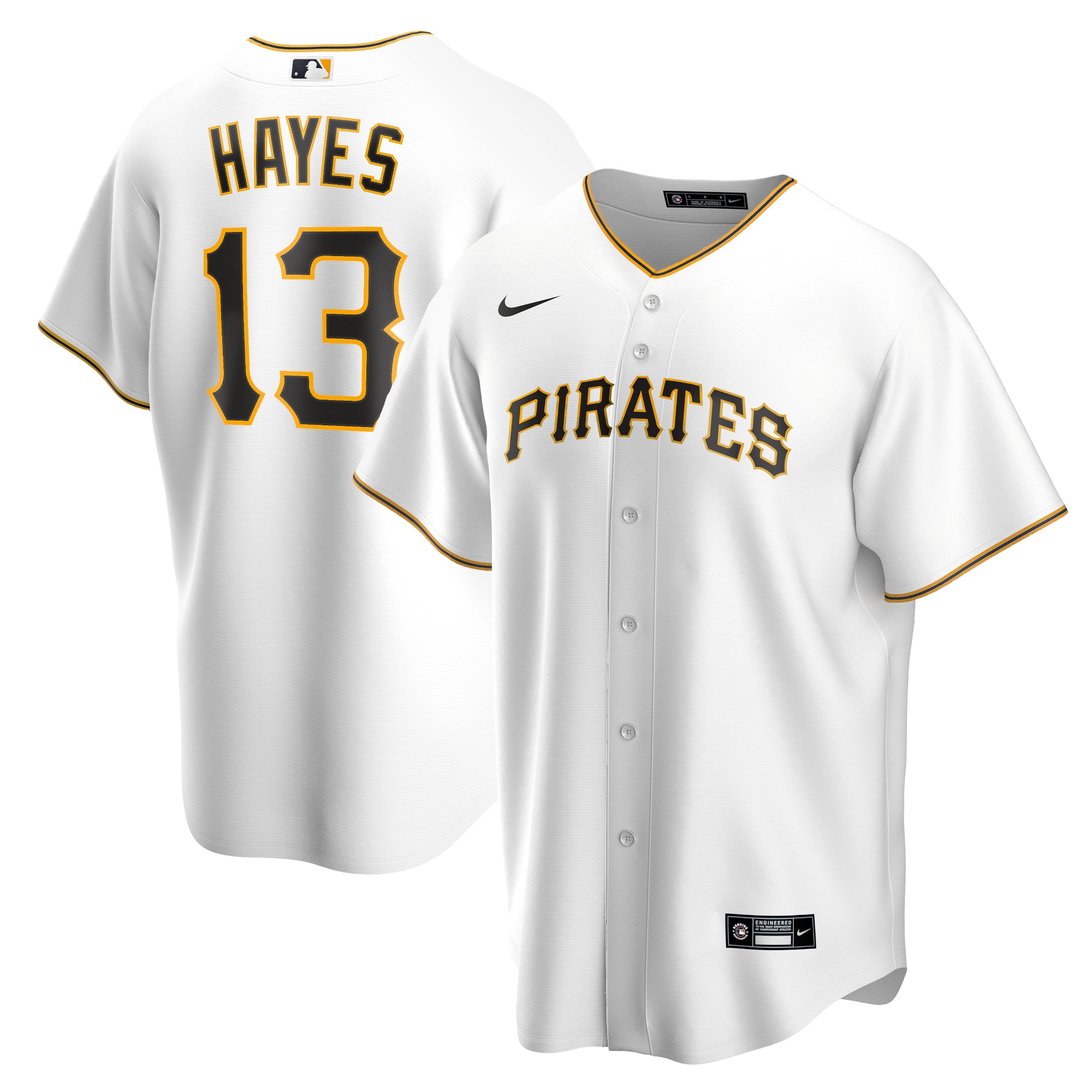 Men’s Pittsburgh Pirates Ke’Bryan Hayes White Home Jersey