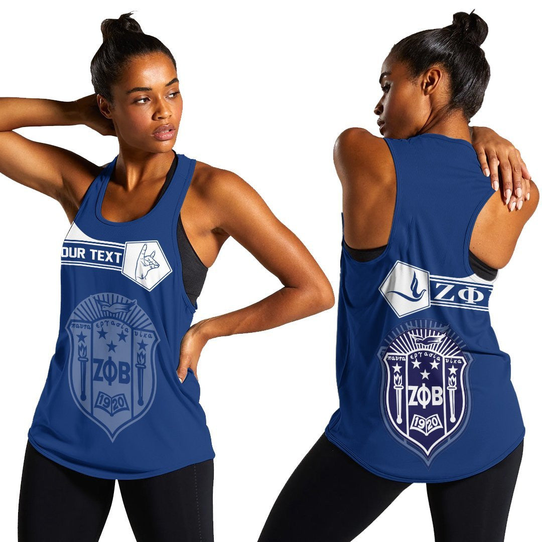 Sorority Tank Top – Personalized Zeta Phi Beta Racerback Tank – Simple Style