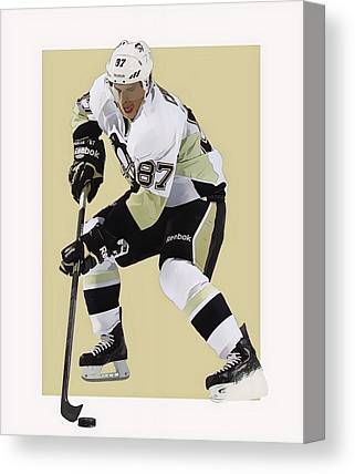 Sidney Crosby Pittsburgh Penguins Oil Art Joe Hamilton Canvas Print