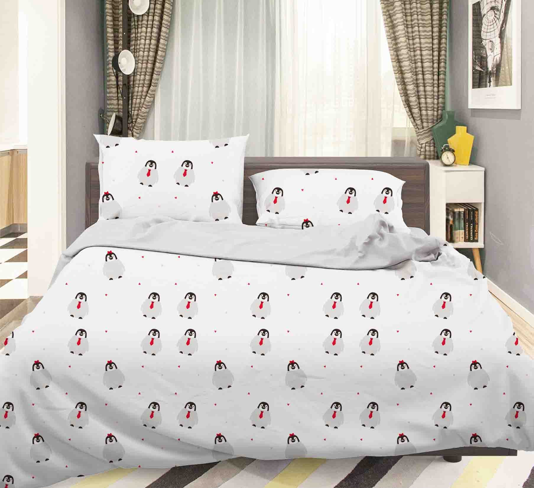 3D Penguin Pattern Quilt Cover Set Bedding Set Pillowcases 108