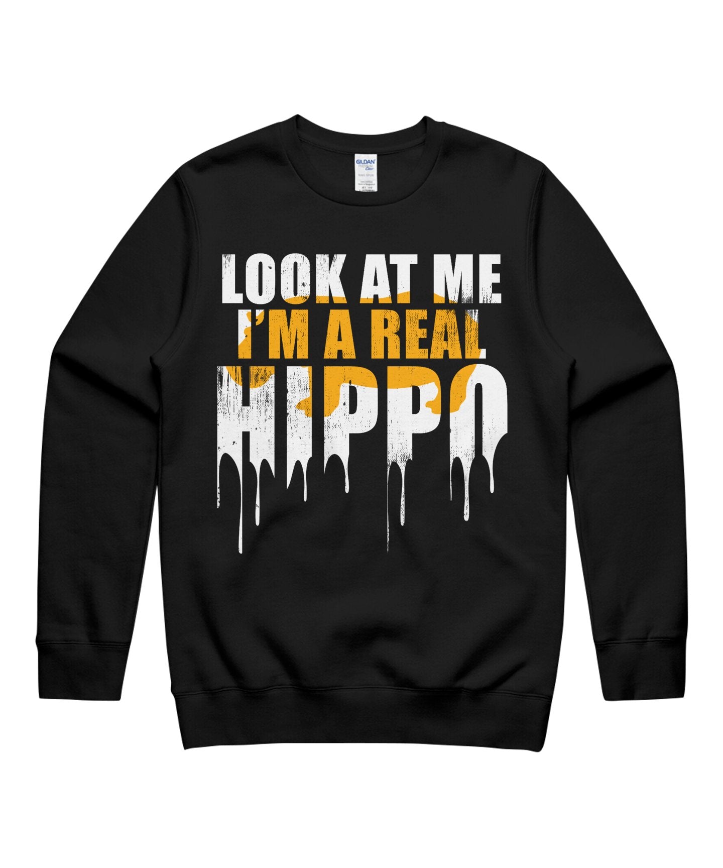 I’M A Real Hippo Look At Me Funny Halloween Costumes Matching Cosplay October 31St Day Of Dead 13Th Friday Unisex Crewneck Sweatshirt